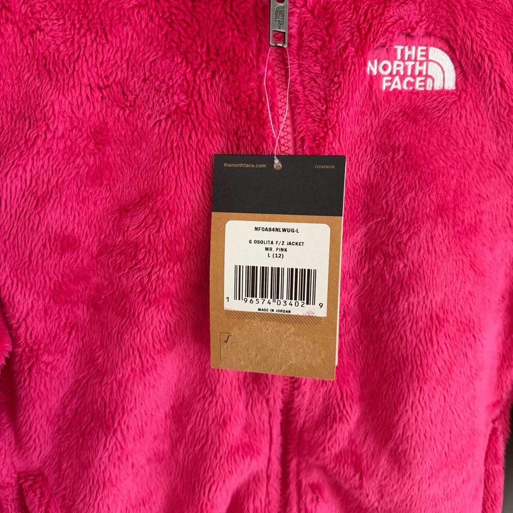 The North Face Girls Pink Fleece Jacket - Picture 2 of 4